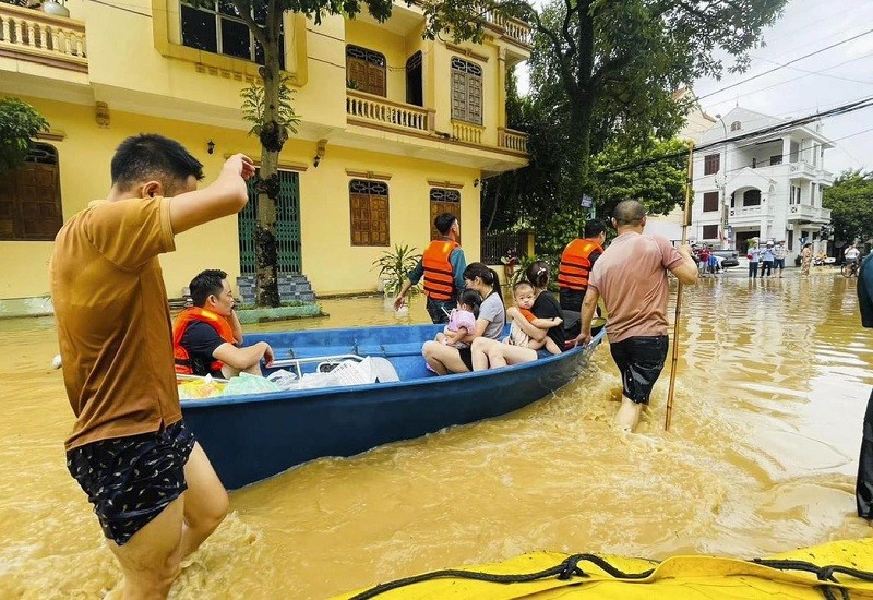 Nhiều xã, phường trên địa bàn TP Thái Nguyên bị ngập lụt